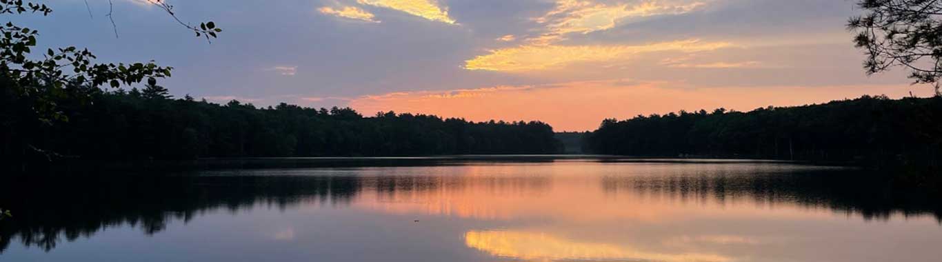 lake at sunset