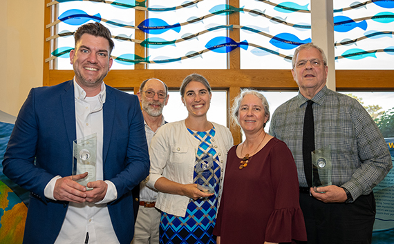 group photo of the 2024 Aquarion Environmental Champions in New Hampshire