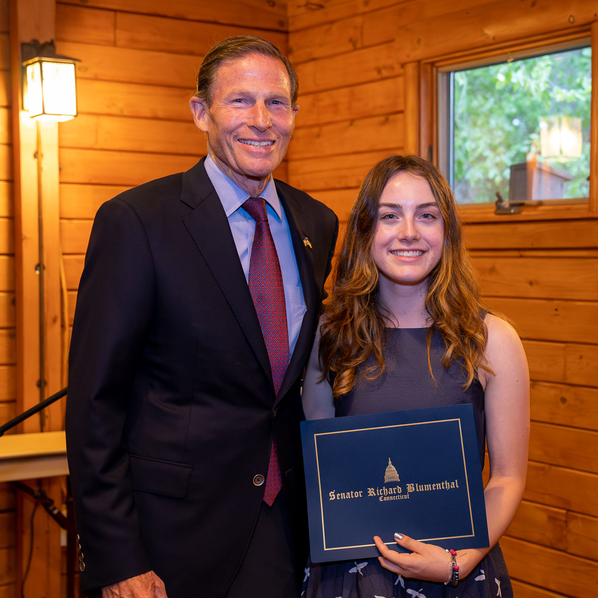 U.S. Senator Richard Blumenthal with Hilary Holmgren